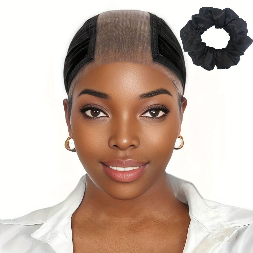 2026 Latest Model 4x5 with Friendly Ear Cutouts, Adjustable Non-slip Lace Wig Cap, Comfortable, Soft, and Breathable, with Transparent Lace Edge Straps to Effectively Prevent the Wig from Slipping