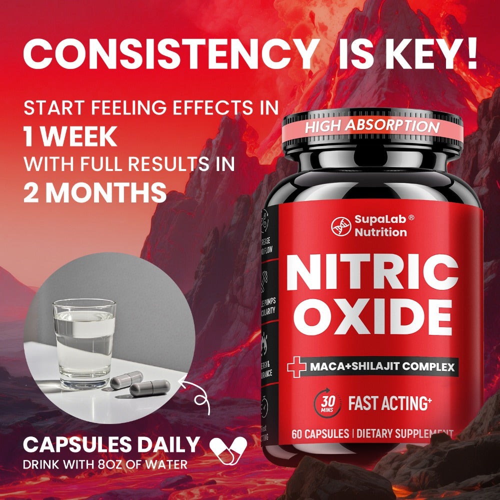 Purchase Two And Receive One at No Cost with This Nitric Oxide Supplement Designed for Men'S And Focus. It Includes a Health Vitality Capsule Featuring L-Arginine And L-Citrulline Beetroot Formula