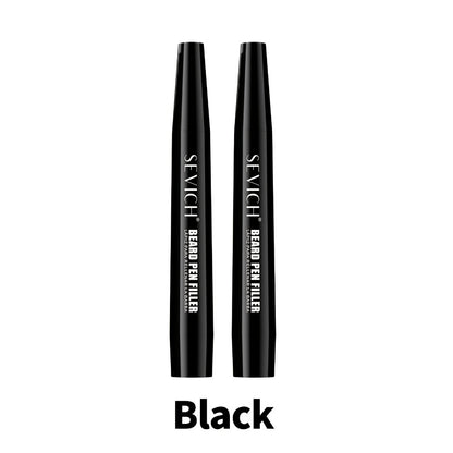 Beard Pen Kit with Hair Brush - Waterproof Long-Lasting Beard Pencil Filler for Fuller Beard | Men's Grooming Tool | Black & Dark Brown | 1pc or 2pcs