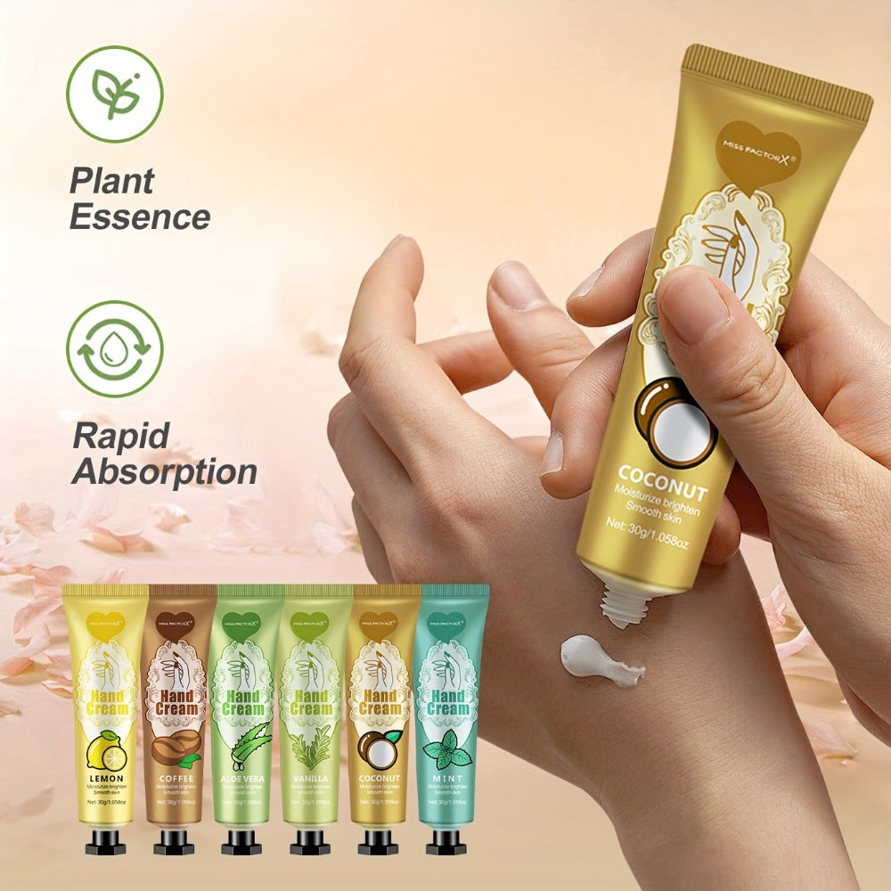[Ideal Gift] 24pcs MISS FACTORX Hand Cream And Lip Balm Gift Set Moisturizing, Hydrating Formula with Glycerin And Hyaluronic Acid - Includes Thank You Cards And Heart-Shaped Gift Bags - Ideal for Women, Bridal Showers, And Corporate Team Building
