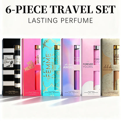 Women's Perfume Set Travel Size - 6 Piece Eau de Parfum Collection, Long Lasting Designer Fragrance Sampler Gift Set for Her, 1.18 fl oz Mini Perfume Bottles