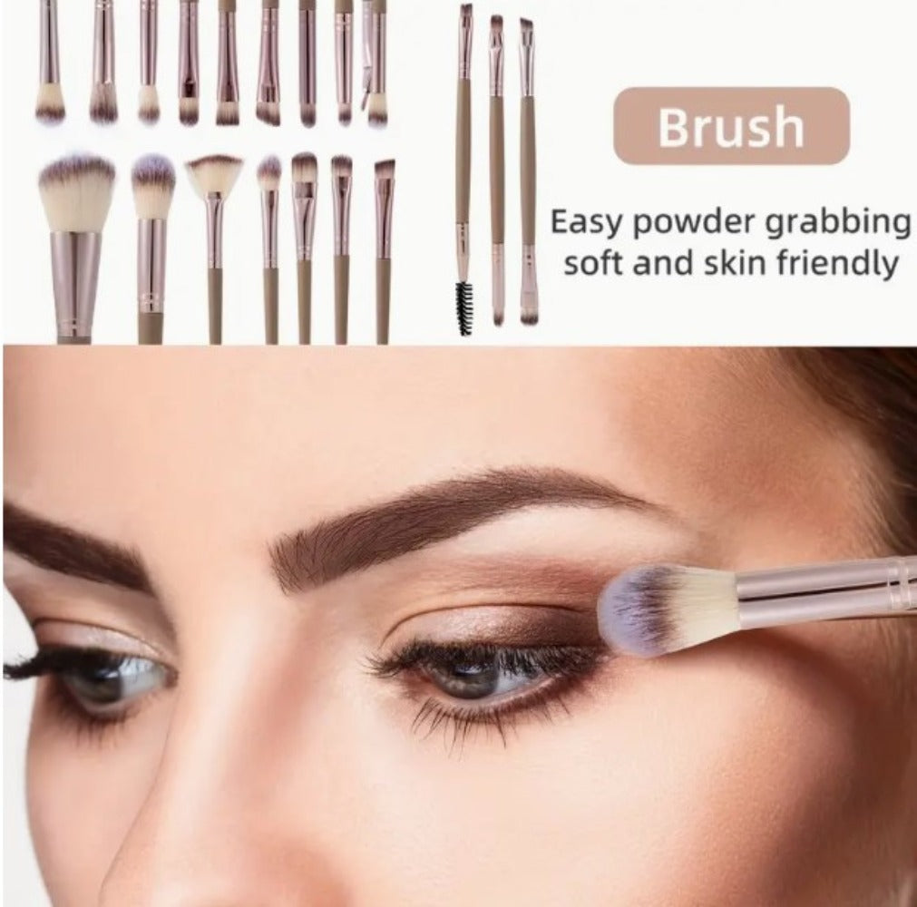 40/56pcs Complete Makeup Brush & Beauty Tool Combo - Soft Synthetic Fiber Brushes Suitable for /Normal Skin, Wood Handle, Foundation/Blush/Contouring/Eye/Powder Application - Ideal for Beginners & Pros (Affordable)