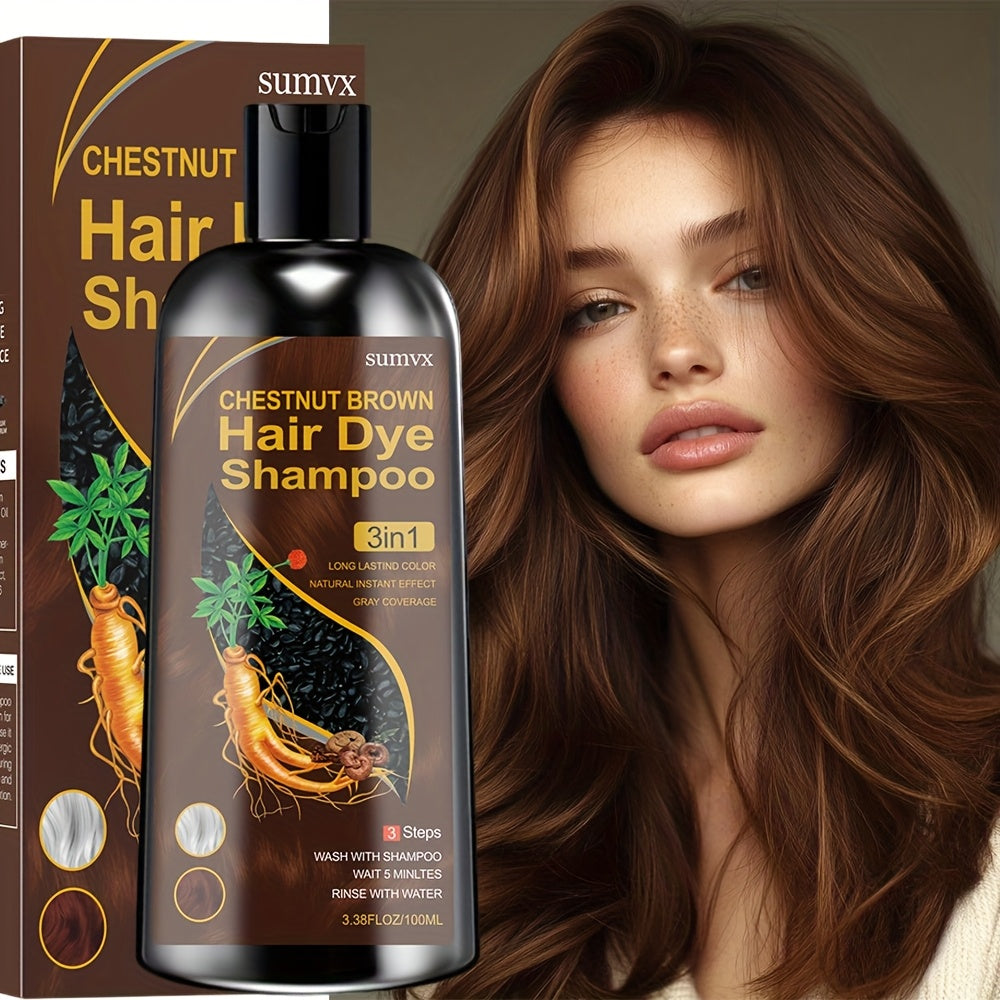 This Is a 3-In-1 Hair Dye Shampoo Made from Natural Plant, Providing Deep Moisture And Protection for Your Hair. The Plant-Based Dye Is Gentle And Non-Irritating, Offers Long-Lasting Color, And Effectively Covers Gray Hair