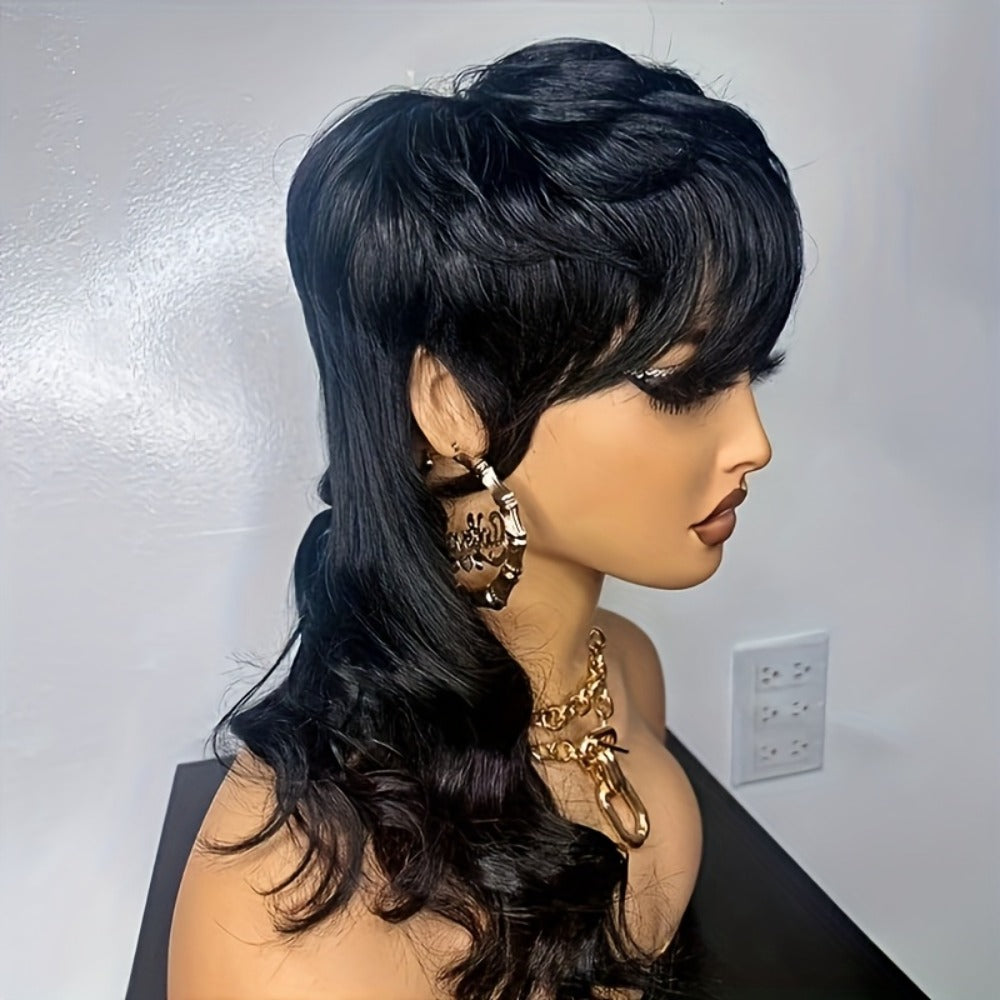 Deep Wave Wig Synthetic Long Hair 150% Density — Voluminous Curly Rose Net Cap Wig in Golden Brown Black, 22 & 24 Inch Easy Style for Women Parties Festivals Daily Wear