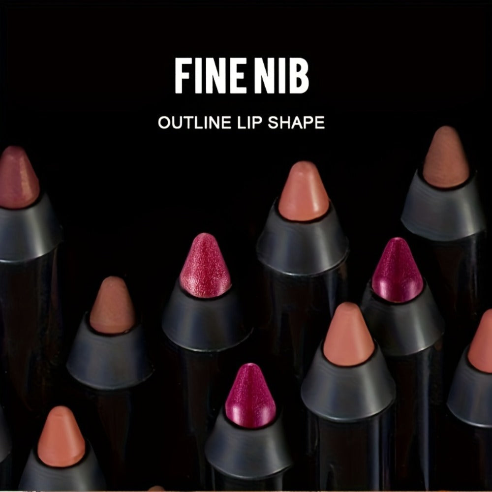 Crayon Lipstick Gift Box Set 6 Shades Matte Velvet Waterproof Long Lasting Easy Apply Popular Colors Luxury Lip Makeup Gift for Women Travel