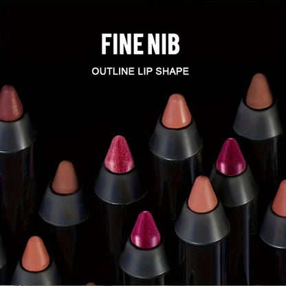 Crayon Lipstick Gift Box Set 6 Shades Matte Velvet Waterproof Long Lasting Easy Apply Popular Colors Luxury Lip Makeup Gift for Women Travel