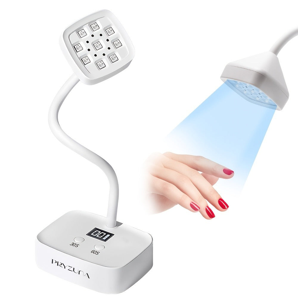 1pc AnnaBeauty Professional Nail Lamp with /LED Dual Light, Quick-Dry Nail, Auto Sensor/Timer (30', LCD Display, Portable Nail dryer with Gooseneck Arm for Home Salon, Gel Polish, USB-Powered (No Adapter Needed) - Formaldehyde-Free, Salon Equipment, Compa