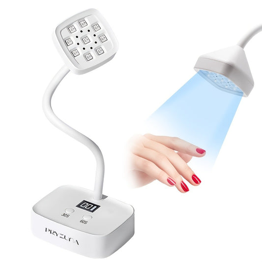 1pc AnnaBeauty Professional Nail Lamp with /LED Dual Light, Quick-Dry Nail, Auto Sensor/Timer (30', LCD Display, Portable Nail dryer with Gooseneck Arm for Home Salon, Gel Polish, USB-Powered (No Adapter Needed) - Formaldehyde-Free, Salon Equipment, Compa