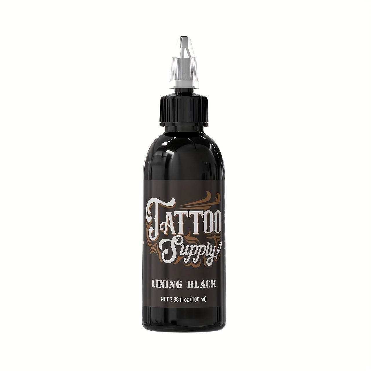 Black Tattoo Ink Professional Outlining Shading Blending Ink Set Waterproof Long Lasting Body Art Tattoo Supply for Artists Beginners 100ml 250ml