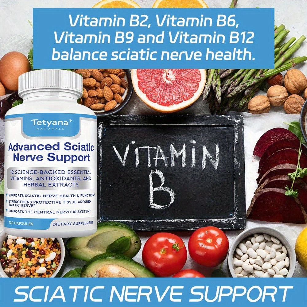 Premium Neuro-Health Support Formula - Contains 12 Essential Vitamins And Antioxidant Supplements - Supports Nervous System Health, Suitable for Men And Women - 120 Capsules