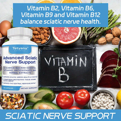 Neuro Health Support Supplement 120 Capsules with 12 Essential Vitamins & Antioxidants for Nervous System, Brain & Cognitive Health, Energy & Focus for Men & Women