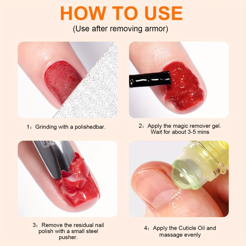 6-Flavor Cuticle Oil Suitable for Nail with Jojoba Oil, Grape Seed Oil & Vitamin E - Paraben-Free Plant-Based Formula for Dry, Damaged Nails, Cuticles, Nail Caps, Edges - Daily Nail Care for, Broken or Thinning Nails