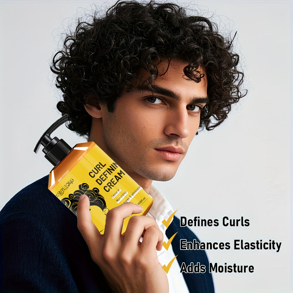 Adult Curling And Styling Cream | 1 Bottle, 9, 47 Oz | Argan Oil | Moisturizing, Long-lasting Styling, Controlling Frizz, Non Greasy | Hairstyle Design | Suitable For Regular, Wavy, And Curly Hair | Fashionable Bottle Body Design