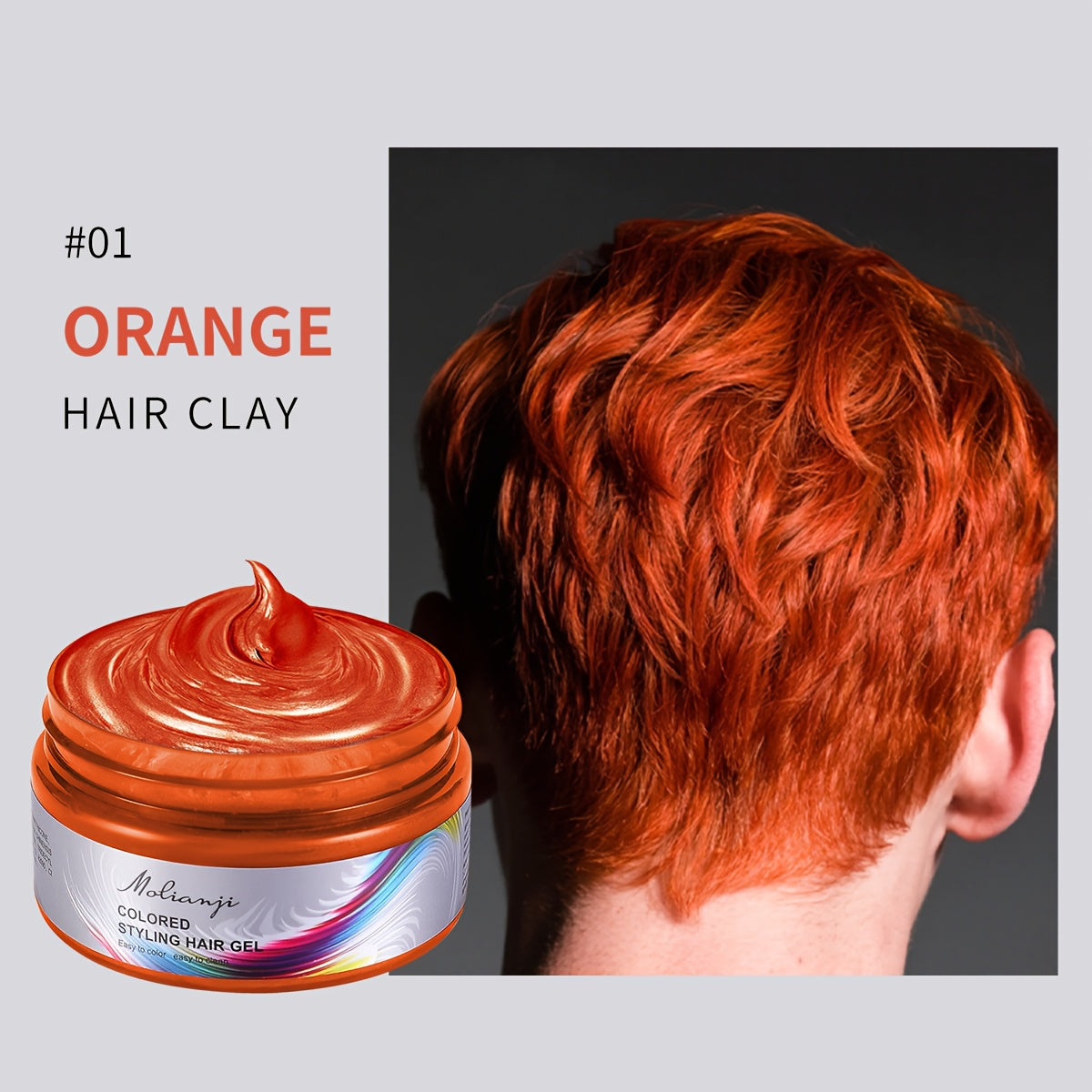 Temporary Hair Dye Color Wax 3.53oz — Non-Damaging Easy Wash Hair Color for Halloween, Carnival & Festival Styling, Mixable Shades, Natural Hold Not Stiff, 9 Colors