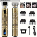 Hair Clipper for Men, Beard Trimmer, Electric Cordless Hair Clipper with LCD Screen, Precise T-Blade Trimmer USB Rechargeable Grooming Kit