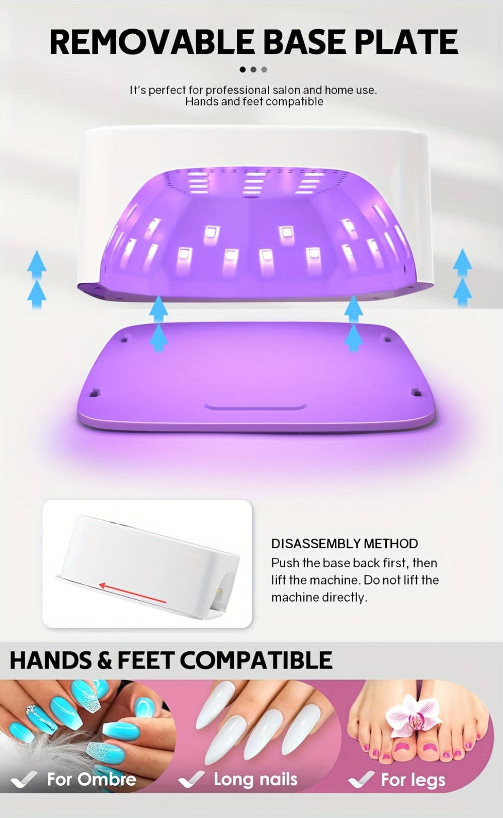 Rechargeable Professional Nail Dryer with 30 Beads, Featuring a Design And Three Timer Settings for Both for Home And Salon Applications