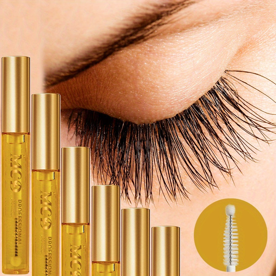 6pcs Eyelash Serum - Natural Ingredients, Eye Cosmetics Gel Mascara Cream, Moisturizing, Eye Makeup, Mascara, Curled Up, Suitable for Beginners