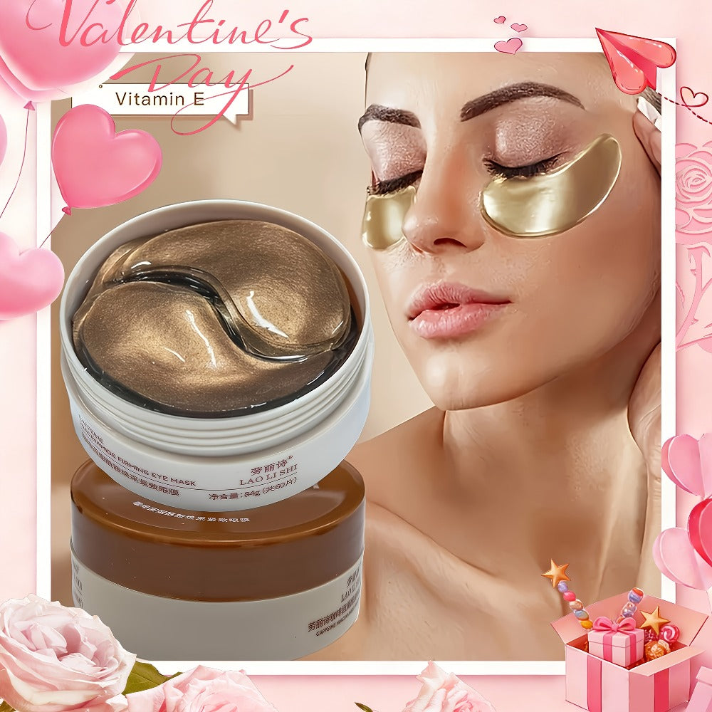 60pcs Caffeine Firming Eye Masks With Hyaluronic Acid & Niacinamide - Lift, Tighten, Brighten & Moisturize For All Skin Types, Ideal For Eye Care, Beauty Eye Mask|Firming Mask|Hyaluronic Acid Mask, The Perfect Valentine'S Day Gift