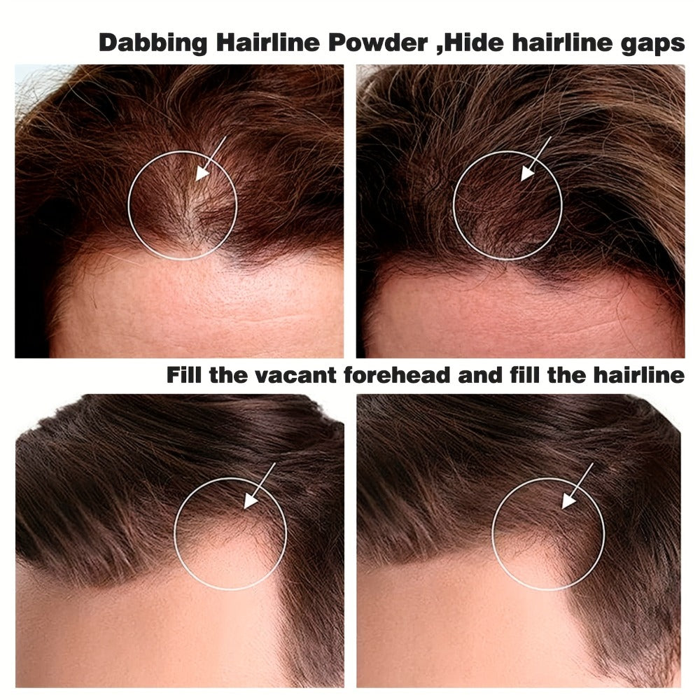 Beard Touch-Up Powder for Men — Instant Gray Coverage & Hair Filler for Beard, Eyebrows, Hairline | Natural Thickness Effect | 5 Colors Available