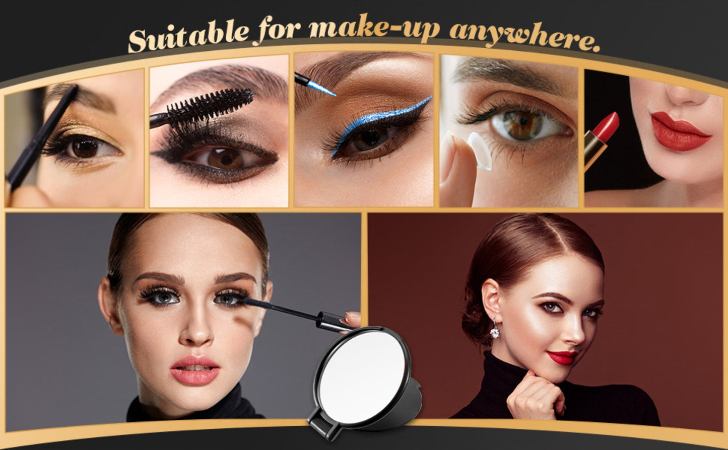 Portable Folding Makeup Mirror Set Bulk Pack - Compact Round Mini Mirrors for Purse, Foldable Stand Design, Durable Plastic & Glass, Travel Pocket Mirror for Women Daily Use Gift 10PCS 21PCS