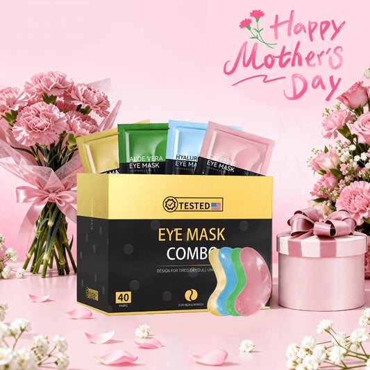 40 Pairs Of Multi-Color Crystal Eye Masks - Enriched With Caffeine, Aloe Vera And Moisturizing Ingredients, Daily Skincare For Women, Mild Formula, Hypoallergenic, Suitable For All Skin Types, Great For Parties, Gift For Women, Mom And Friends