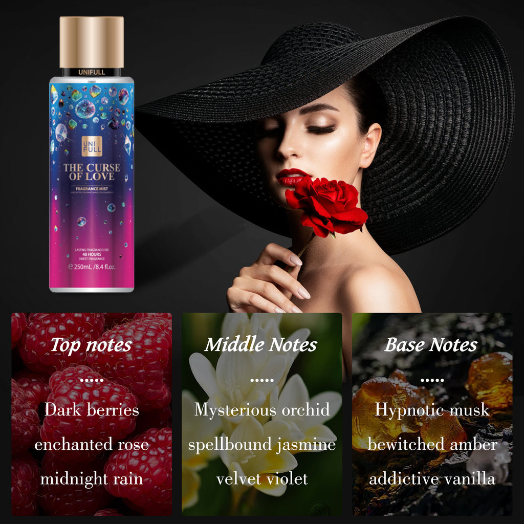 [Long-lasting Perfume Mist] Long-lasting 8.4oz Ladies' Hair and Body Perfume Mist | Fragrance for Dates, Parties & Gifts