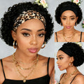 Brazilian Human Hair Wig Suitable for Skin Tones - 150% Density Kinky Curly Headband Wig with Natural Short Curly Hair, No Glue/Gel Application, Instant Volume for Beginners, for for Cosplay, Halloween & Daily Wear