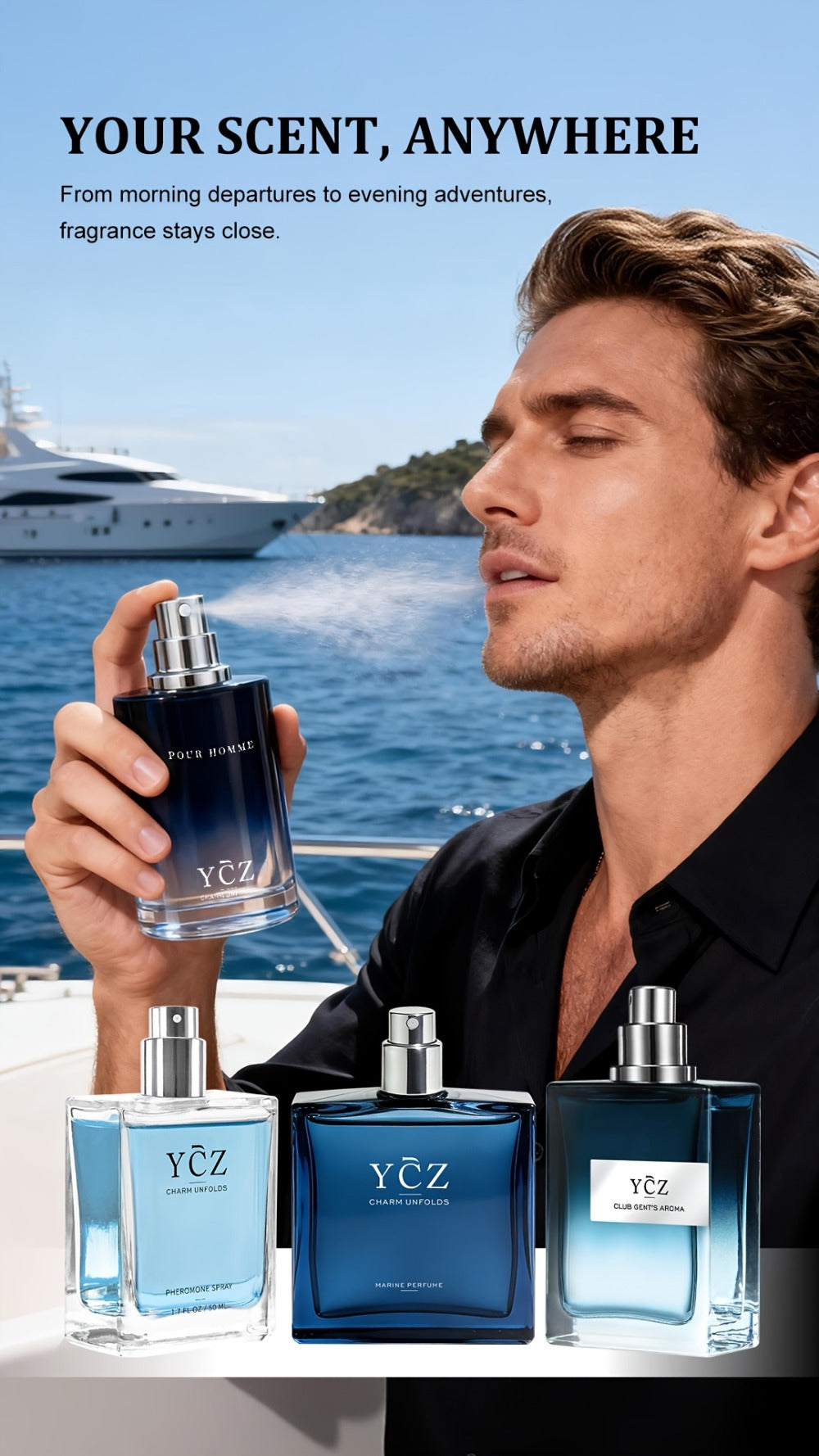 Men's Cologne Gift Set - Eau de Parfum Lavender Fresh & Warm Woody Long Lasting Fragrance, Multi-Piece Sets 2 3 or 4 Bottles, Perfect for Dates Office & Everyday Wear