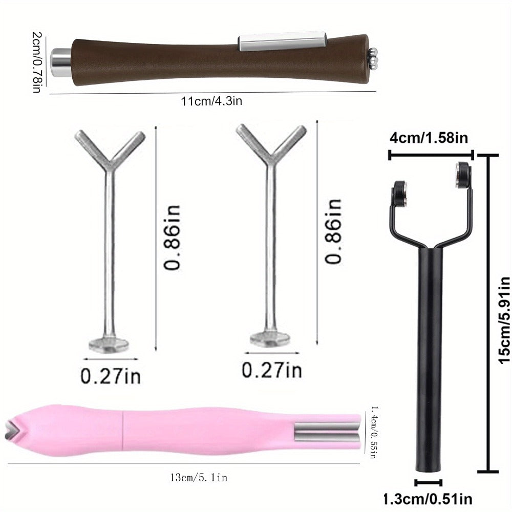 4in 1 Cat Eye Magnet for Nails, Y-Shaped Double Head Cat Eye Gel Nail Polish Magnet, Portable Professional Nail Magnet Stick with Heart Shaped Cat Eye Magnet Tool for Cat Eye Gel Nail Polish, Suitable for Personal DIY, Nail Studio or Nail