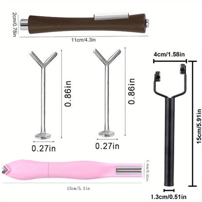 Cat Eye Nail Magnet Stick 4-in-1 Y-Shaped Double Head - Heart & Multi-Pattern Magnetic Tool for Cat Eye Gel Polish, Portable Professional Nail Art Magnet for Salon & DIY