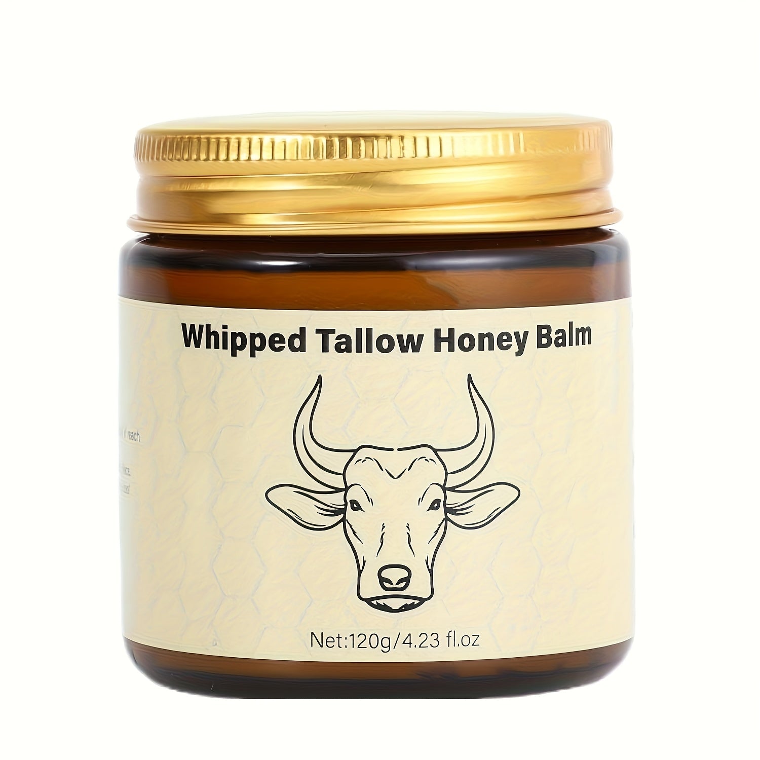 Grass Fed Beef Tallow Balm Suitable for Face & Body - Natural Whipped Moisturizer Cream with Honey, Unrefined Grass-Fed Beef Formula, Non-Greasy Hydration for Sensitive Skin, Nourishing for Dryness, Men & Women