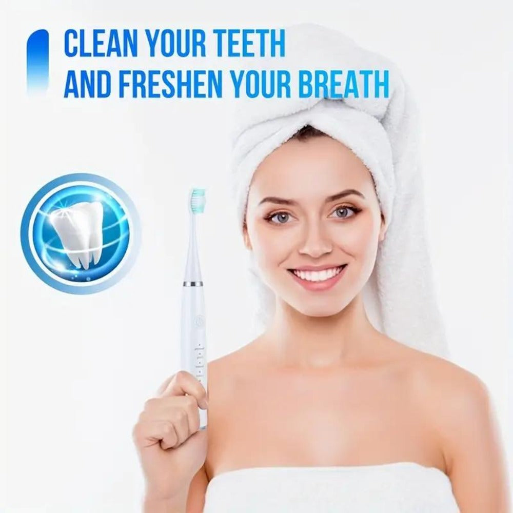 Electric Teeth Cleaner, USB Rechargeable Teeth Cleaning Tool Kit, 5 Cleaning Modes, Promote Gum Health, Suitable for Family And Friends Holiday Gifts