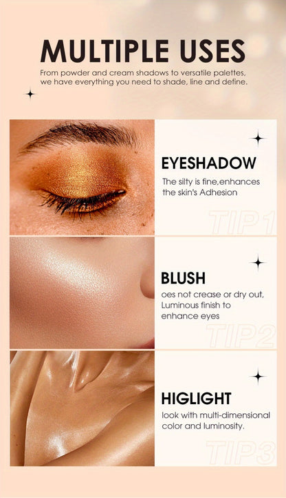 Eyeshadow Stick Set 8PCS Waterproof Long-Lasting - Shimmer, Pearlescent & Matte Eye Shadow Pencil for Smoky, Natural & Glitter Looks, Blendable Creamy Formula, Gift for Her