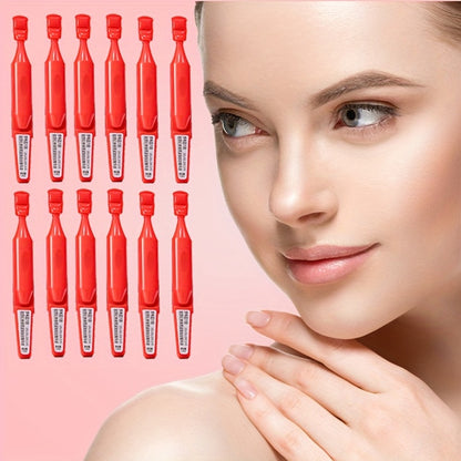 Red Ginseng Collagen Peptide Face Serum Mercilen 6-Peptide Hyaluronic Acid Ceramide Squalane Brightening Moisturizing Anti-Aging Facial Serum Fast Absorbing Non-Greasy Travel Portable 30 Pcs