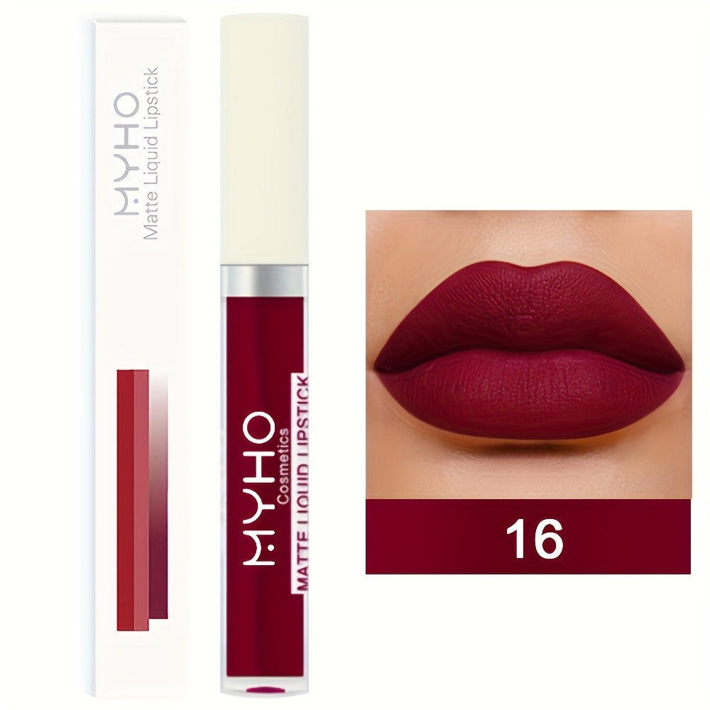 Velvet Matte Lip Gloss Set 9pcs — Waterproof High Pigment Lip Glaze, Non-Stick Creamy Formula, Long-Lasting Color for All Skin Tones, Perfect Gift for Women, 18 Shades Available