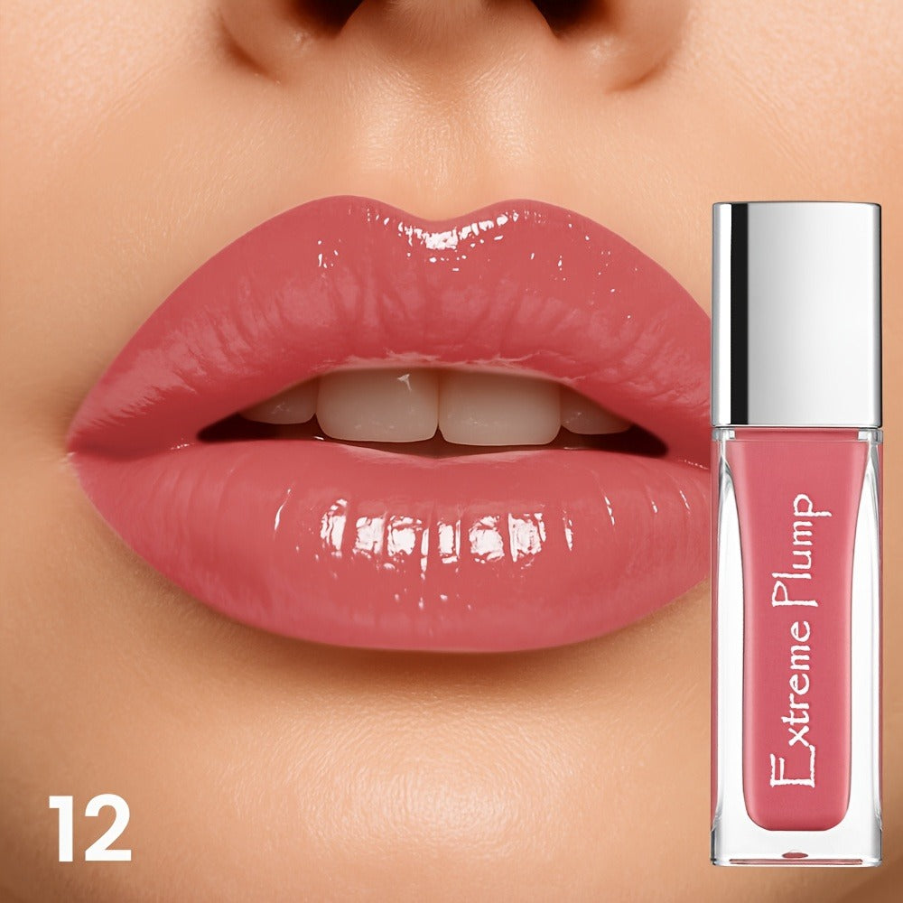 Lip Gloss for Women - Water Gloss Moisturizing Hydrating Formula, Long-Lasting Glossy Finish, Non-Sticky Sweatproof Sheer Tint, Nude Pink Shimmer Shades, Smooth Comfortable Wear, Party Wedding Everyday