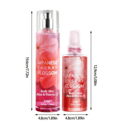 Cherry Blossom Body Mist for Women — Pheromone-Infused Sakura & Rose Fruity Floral Scent, 7-8 Hour Long-Lasting Spray, Confidence-Boosting Fragrance for Beach, Dates & Gifting