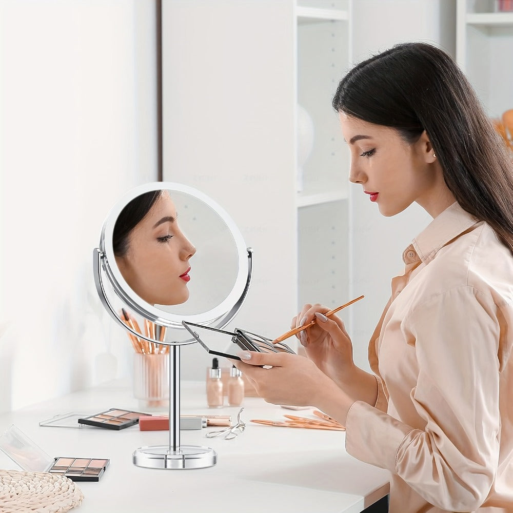Elegant 30X Makeup Mirror with Detachable Design, Dual-Sided 1X/30X, Vanity Mirror with 360° Rotation, Chrome-Finished Stainless Steel Frame, Professional Makeup Accessories, Portable for Travel & Home Use, Ideal Gift for Wedding, Birthday, Mom Gifts