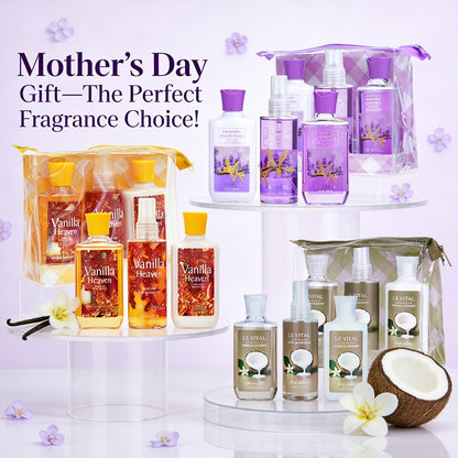 Bath and Body Gift Set for Women 3-Piece Peppermint Eucalyptus Glycerin Body Lotion Shower Gel Fragrance Mist – Moisturizing Nourishing Spa Set Holiday Birthday Gift for Wife Girlfriend