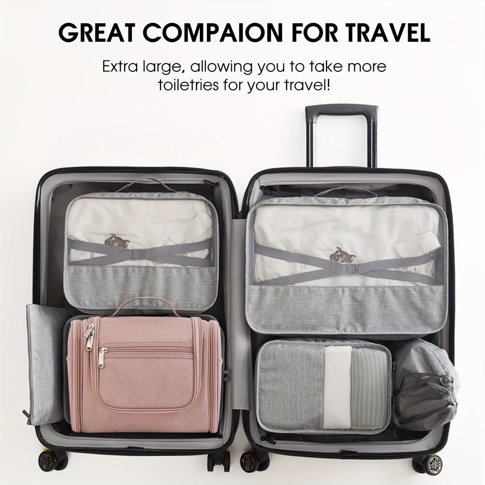 Hanging Toiletry Bag Shower Bag With Hook Multifunctional Pocket Travel Cosmetic Makeup Organizer With Handle Bathroom Bag For Women And Men Toiletries Bag For Travel