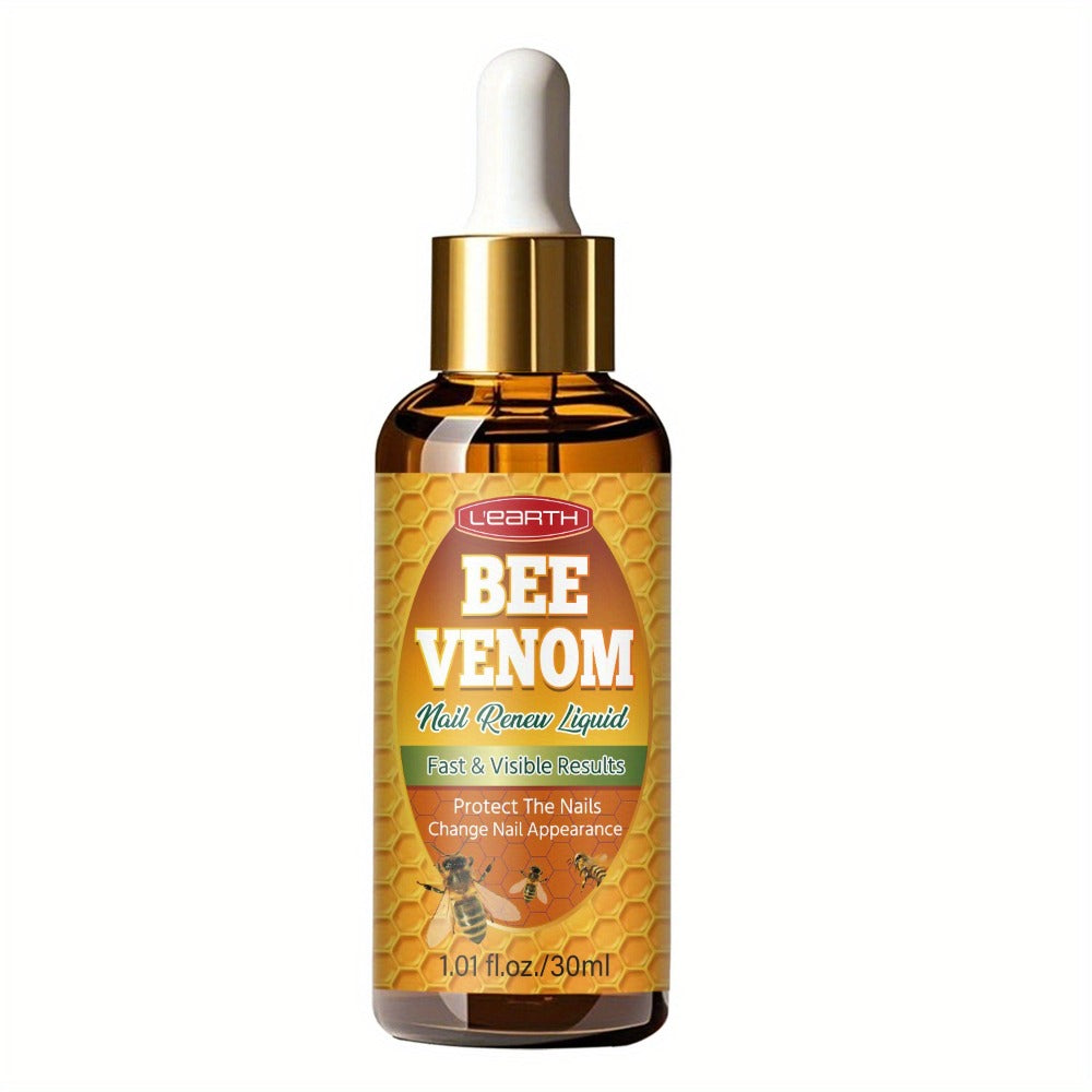 Bee Venom Toenail Care Solution: Extra Strength Formula for Toenail Issues - Nail Care Solution for Toes - Extra Strength Nail Care Solution - Visible Results in 7 Days - 1. 01fl. Oz