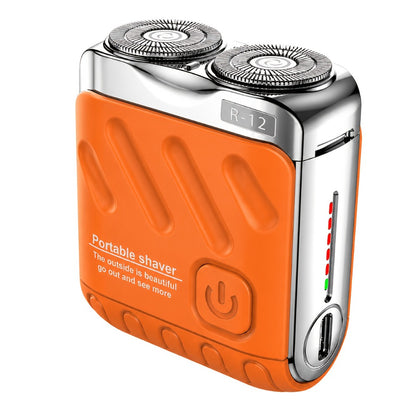 Electric Shaver for Men Magnetic Dual Blade Heads 2-Speed USB Rechargeable Mini Portable Razor - Compact Travel Electric Razor Orange Black Purple Blue White Grey Waterproof Version