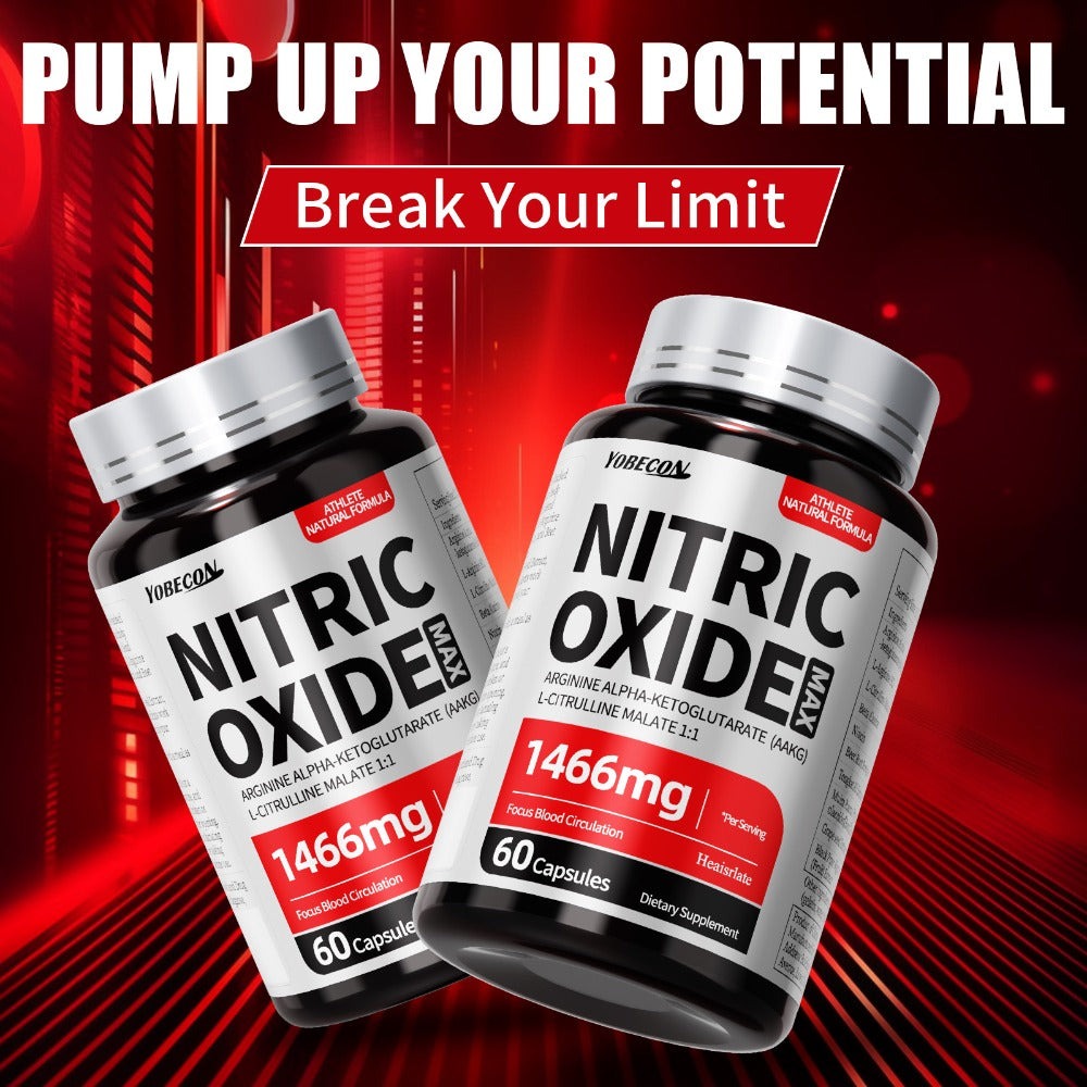 1466mg Nitric Oxide Supplement- Body Health Supplement with L Arginine, L Citrulline& Natural Beet Root, Suit for Athletes, Trainers, Men And Women, Ideal Gift