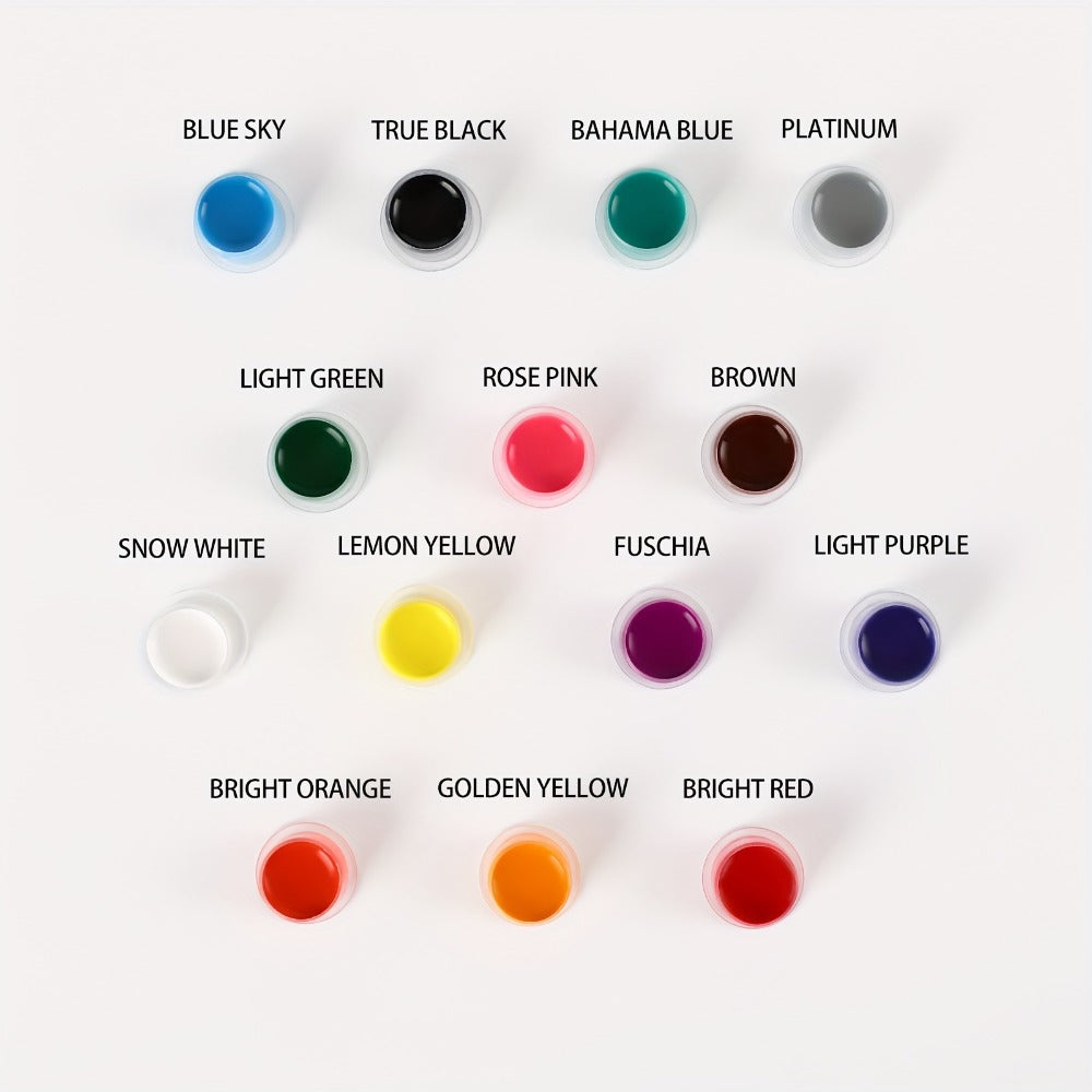 EIPTWH 14 Color Tattoo Ink Collection, 1/20Z15M// Bottle, Bright And Vivid Tattoo Ink Supplies FWTI14-15