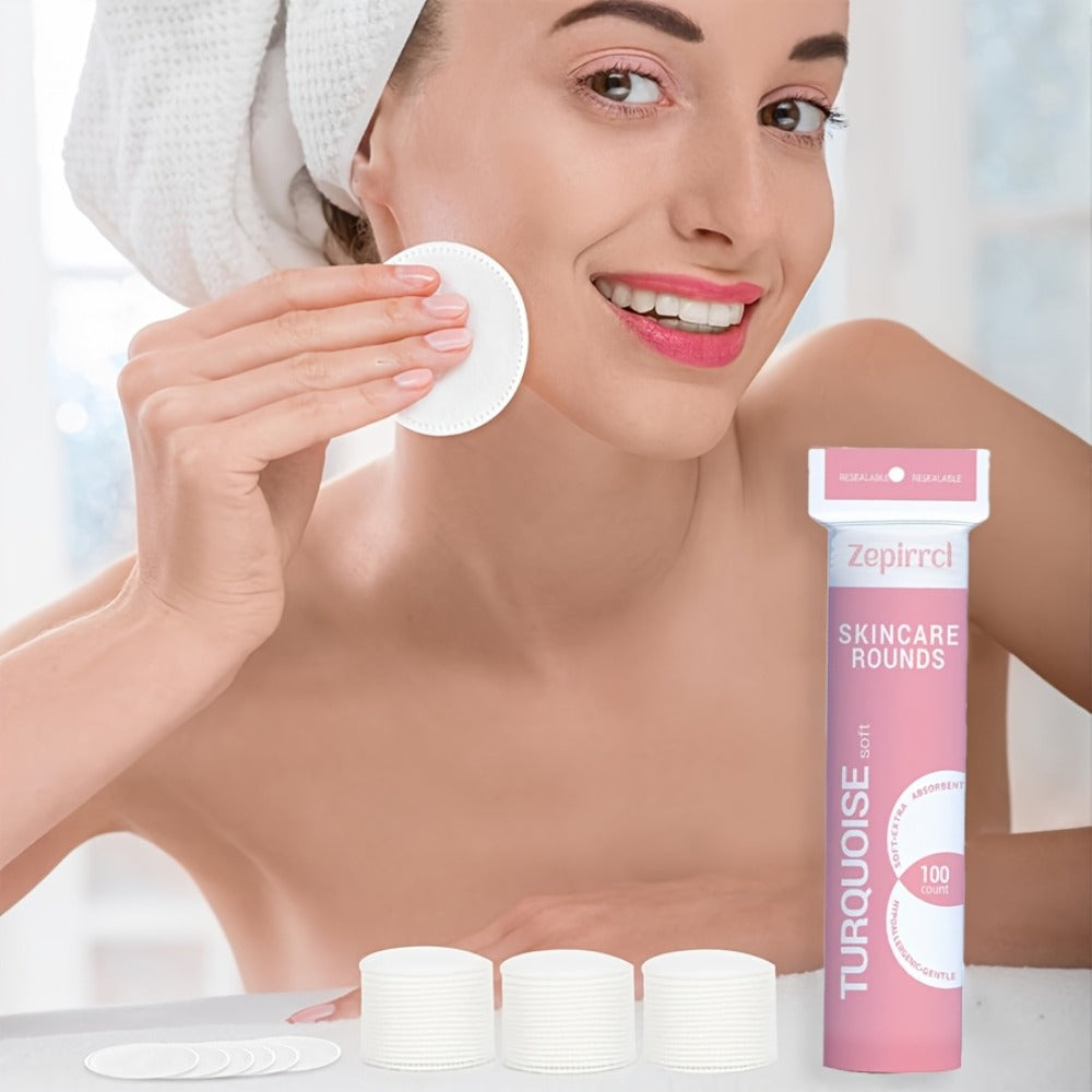 600pcs Disposable High Quality Round Pads, Cleansing Pad, Makeup Remover Pads.Soft And Gentle on All Skin Types.Facial Make-Up, Cleansing And Care Tools.Portable - 100 Tablets Per Pack 2.36*2.36inch