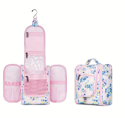 Hanging Toiletry Bag for Women Travel Makeup Bag Multi-Compartment Cosmetic Organizer with Hook Large Capacity Waterproof Toiletry Pouch for Travel Cruise Gym