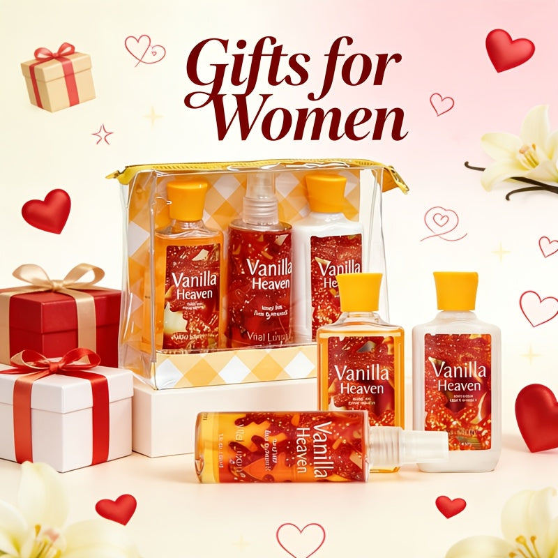 Vanilla Series Bath Lotion Nourishes The Skin And Leaves A Lasting Fragrance In A 3-ounce/10 Ounce Set - Suitable for Both Home And Travel As A Couple Skincare Set - A Perfect Gift for Birthdays And Holidays, A Must-have for Travel