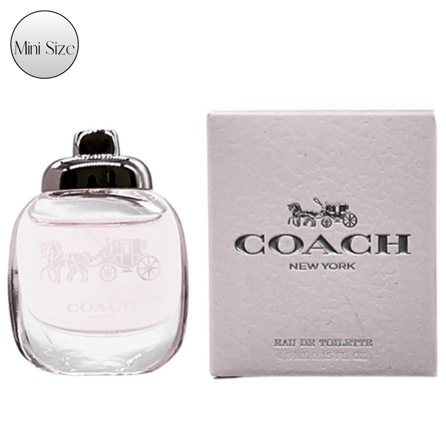 Coach Eau de Toilette for Women — Mini Travel Size 0.15 Fl Oz / 4.5 ml Perfume Spray, Floral Feminine Scent, Authentic Designer Fragrance