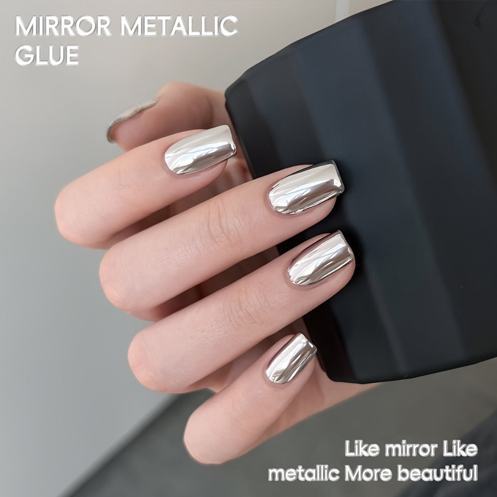 XEIJAYI Photo Frame Bottle Metal ---Latest Nail Art Product with High Density Edge Painting, Floral Color Painting, Platinum, Mirror Metal, Shiny Silvery, Strong And Durable, Ideal for Salon Nail Art And Nail Art Essentials
