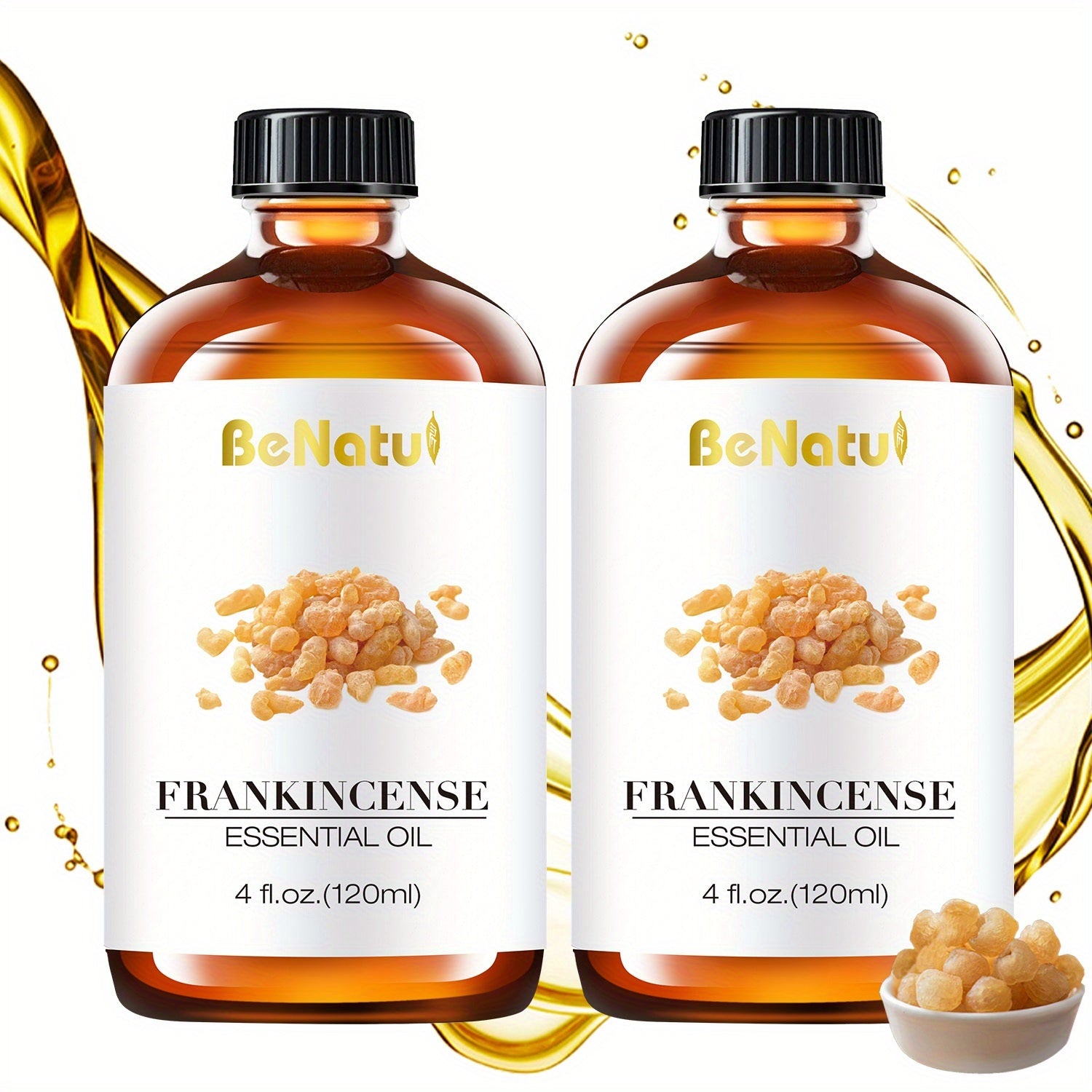 2/1pc*120ml Frankincense Essential Oil, Frankincense/ Lemon/ Eucalyptus/ Lemongrass/ Rosemary Essential Oil, Suitable For Massage, Bathing, Facial, Body, Nail, Hair, Eyelash, Mother'S Day Gift, For Women/ Wife/ Mother/ Girlfriend/ Friends